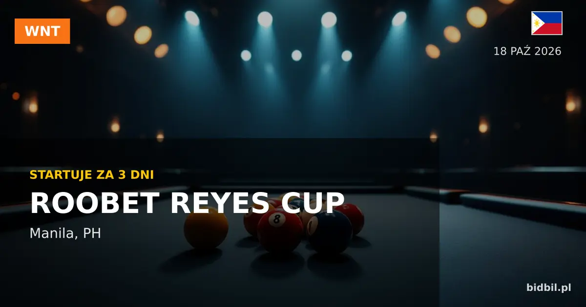 Roobet Reyes Cup 2026: zapowiedź turnieju 9-ball w Manili