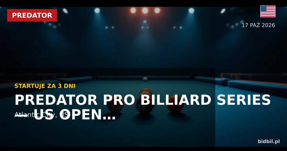 Predator Pro Billiard Series — US Open 2026: 400 000 USD i 9-ball w Atlantic City