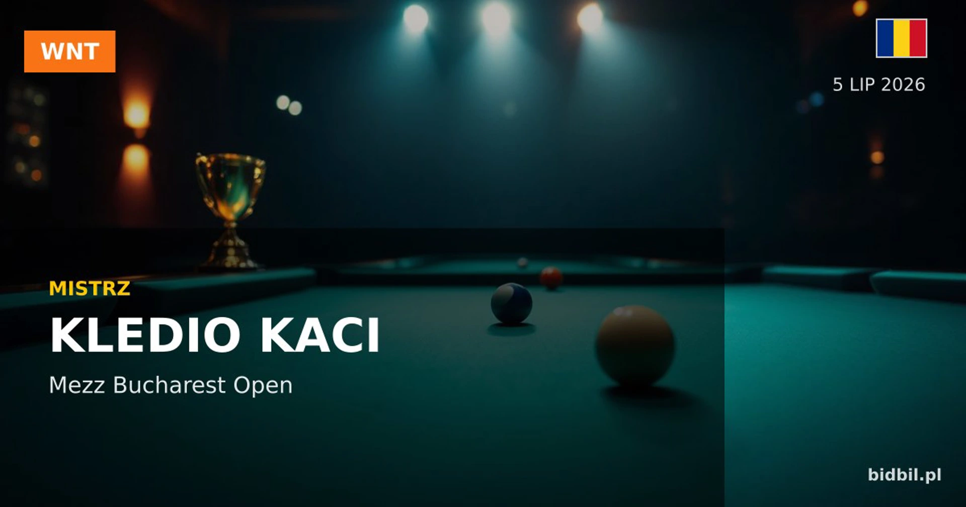 Mezz Bucharest Open: Kledio Kaci zwycięzcą turnieju 9-ball