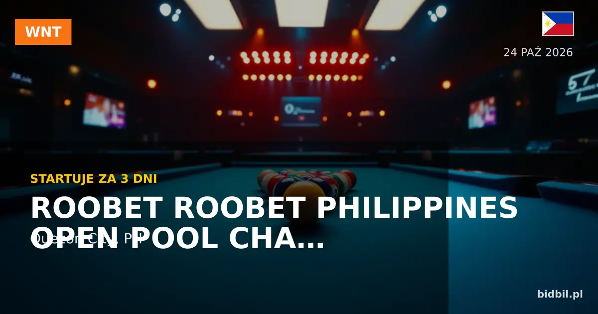 Roobet Roobet Philippines Open Pool Championship — zapowiedź