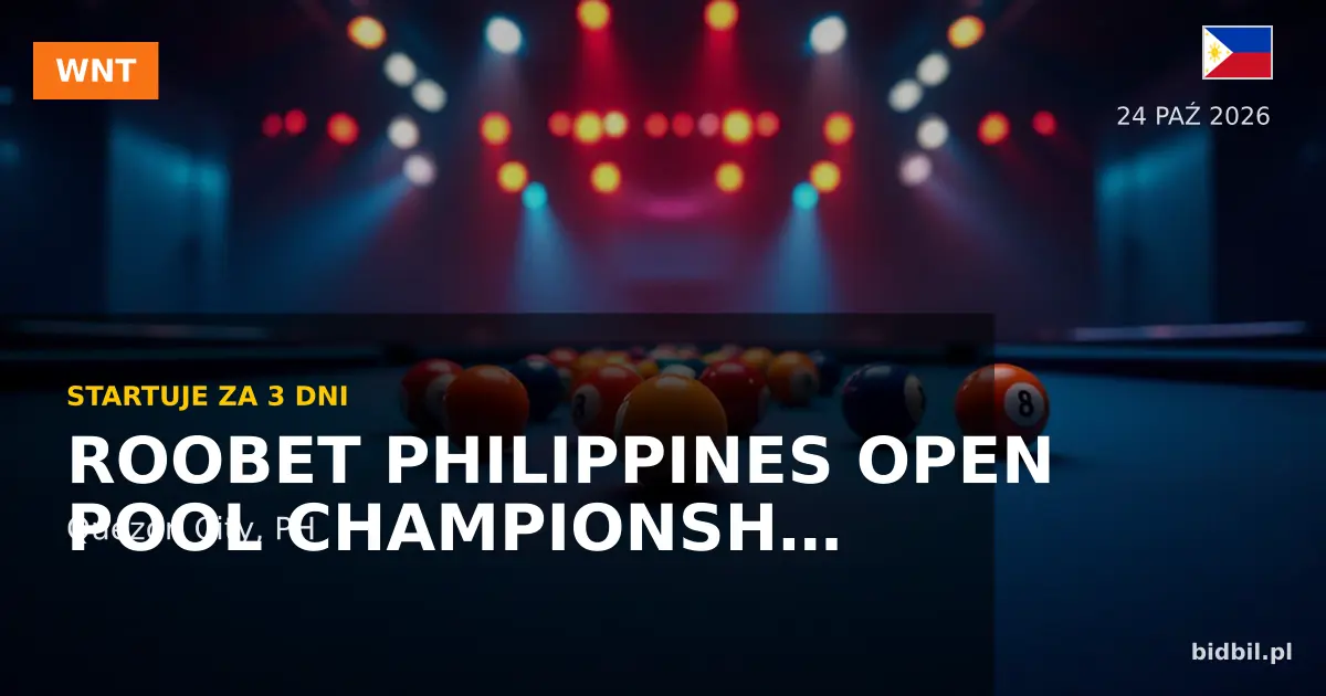 Roobet Philippines Open Pool Championship — zapowiedź