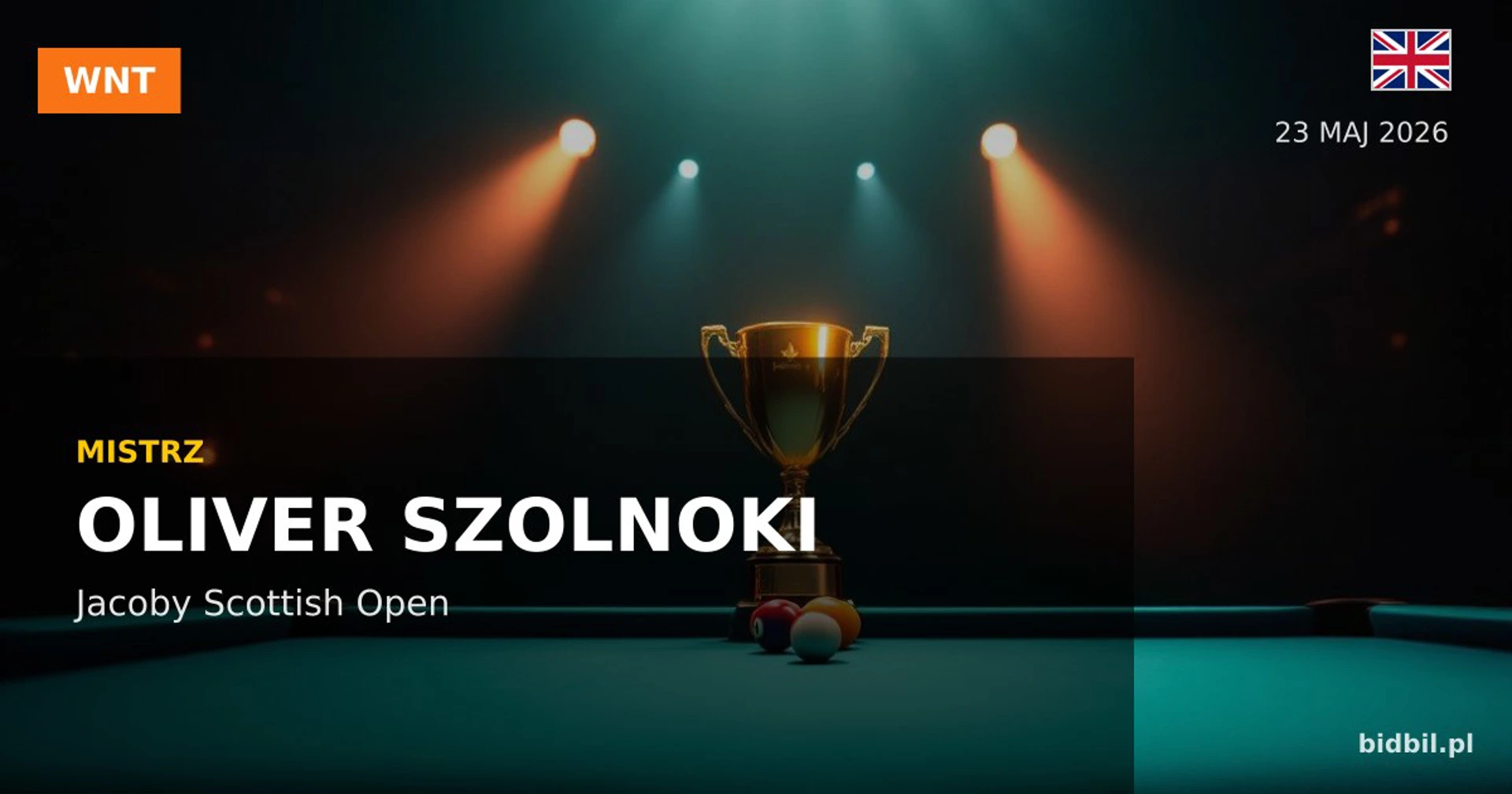 Jacoby Scottish Open 2026: Oliver Szolnoki triumfuje w Glasgow