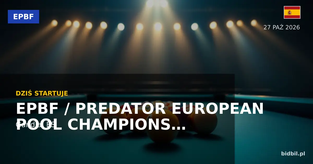 EPBF / Predator European Pool Championships Seniors & Ladies 2026 — Gandia