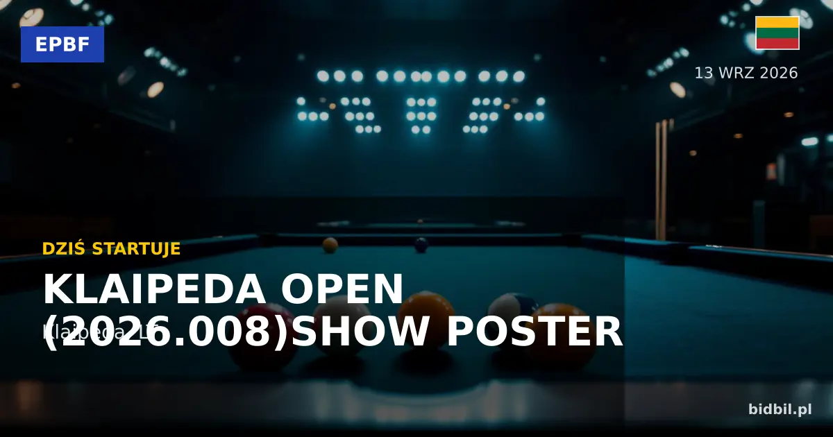 Klaipeda Open (2026.008): preview turnieju 9-ball